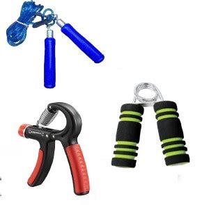 Dr Pacvu Set of3|Hand Gripper,2 Gripper,Plastic Jump Skipping Rope|Body ...