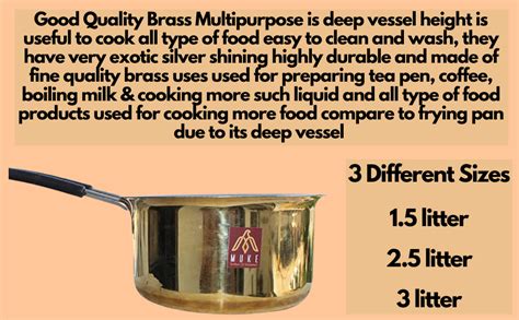 Buy MUKE Brass Tea Pen, Milk Pen with Stainless Steel Handle Capacity 3 ...