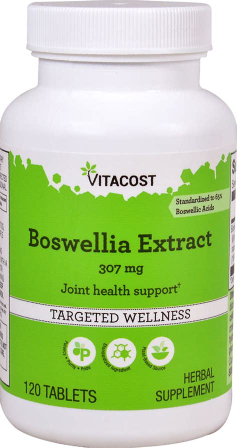 Vitacost Boswellia Extract - Standardized -- 307 mg - 120 Tablets ...