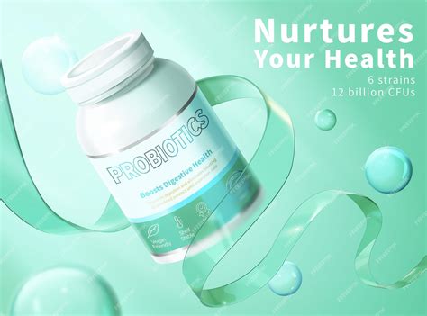 Premium Vector | Creative gut supplement ad template