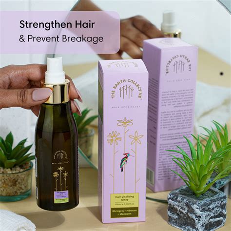 Hair Vitalising Spray | Bhringraj, Hibiscus & Mandarin – The Earth ...