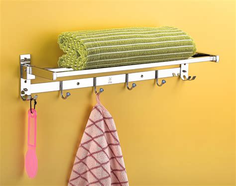 iSTAR Stainless Steel 304 Grade Foldable Towel Hanger for Bathroom ...