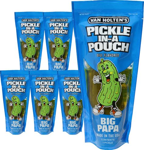 Amazon.com : Van Holten's Pickles - Jumbo Dill Pickle-In-A-Pouch - 12 ...