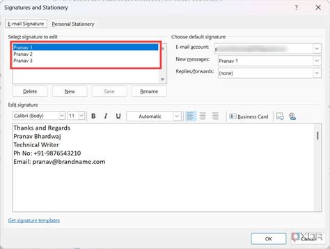 How to change your signature in Outlook