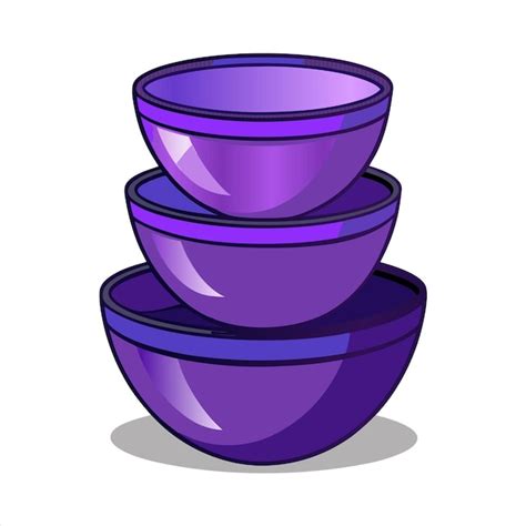 A drawing of bowls on a red background with a red background | Premium ...