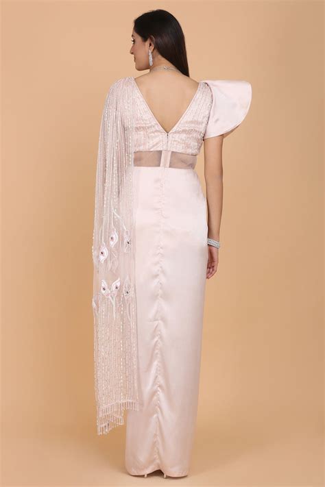 Beaded Blouse and Pallu Draped Sari Gown - Elegant Fashion | AmitGT ...