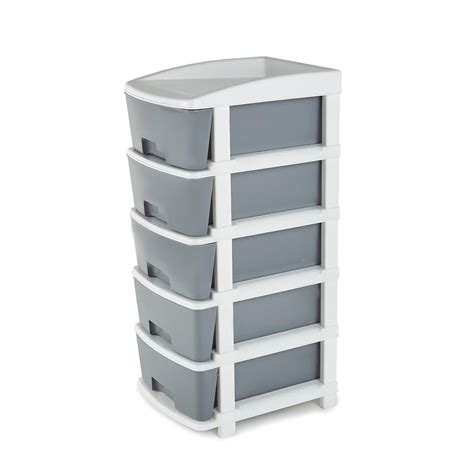 Buy Omnia Oban Polypropylene 5-Tier Drawers from Home Centre at just ...
