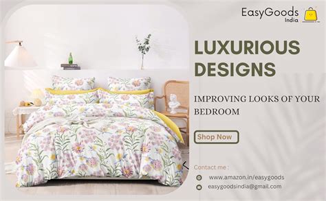 EasyGoods Cotton Super Soft Twilight Floral Bedsheet, Bedsheet for ...