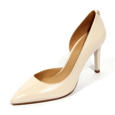 G0958 decollete donna MICHAEL KORS DOROTHY cream leather shoes women