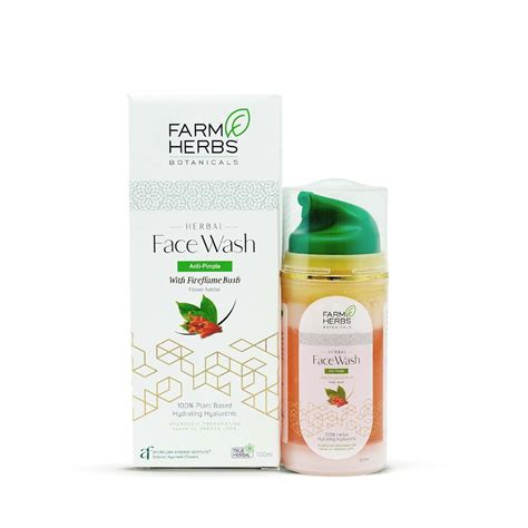 Farmherbs Herbal Face Wash - 100 ML, Natural Cleanser for Glowing Skin ...