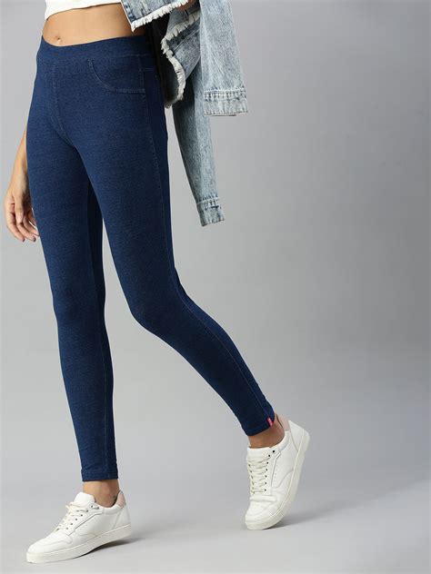 Shop Prisma's Blue Pocket-Regular Jeggings for Women