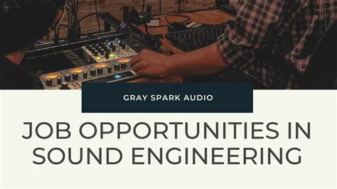 Sound Engineering Jobs in India - Grayspark Academy