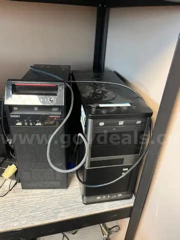Lot of computers, monitors, printers, scanners, VCR, Speaker kit, paper ...