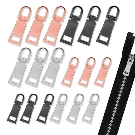 TSV 18pcs Zipper Pulls, Universal Replacement Zipper Pull Kit for ...