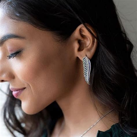 Top 15 Silver Earrings Designs From Shaya By Caratlane | South Indian ...