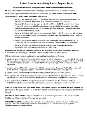 Fillable Online arpc afrc af Annual Tour Special bRequestb Form - arpc ...