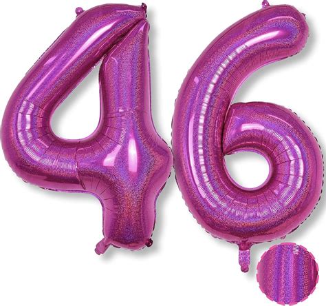 Wekoti 40 Inch Number 46 Balloon Laser Hot Pink Number India | Ubuy