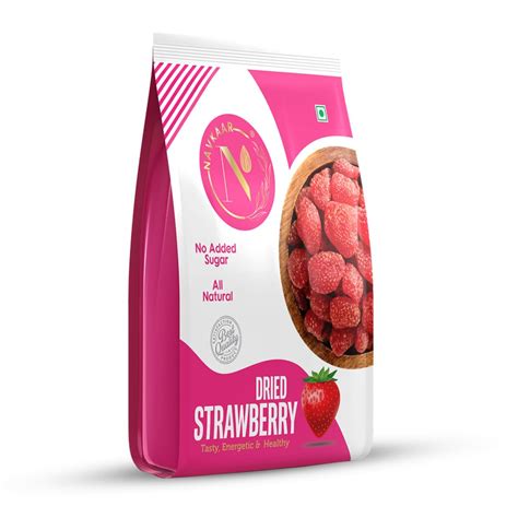 Navkaar Premium Dried Strawberry 200gm | 100% Natural Dehydrated ...