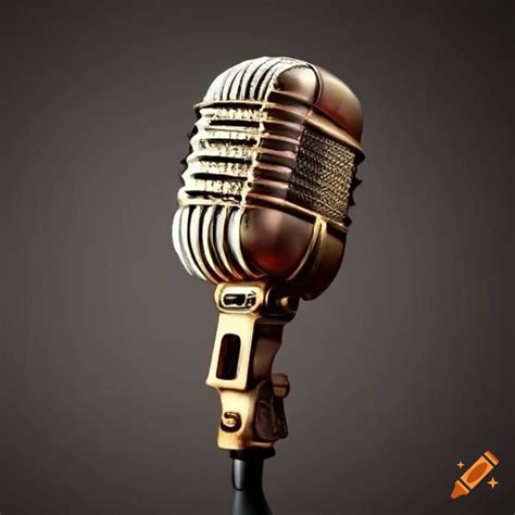 Steampunk vintage vocal recording microphone