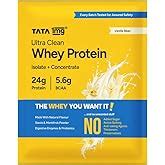 Tata 1mg Ultra Clean Whey Protein Isolate + Concentrate - Vanilla Bean ...