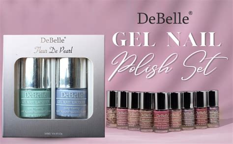 DeBelle Fleur De Pearl Gel Nail Polish Gift Set of 2 - Mint Blue(Mint ...
