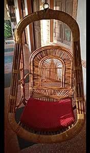 My Crystal India Premium Cane (Bait) Hanging Chair Garden Jhoola, Cane ...