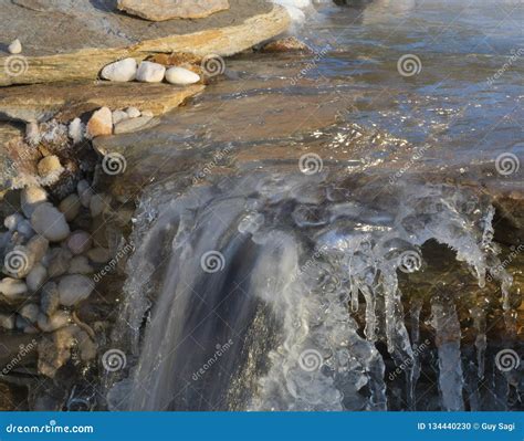 Ice on a North Carolina Waterfall Stock Photo - Image of frozen, drips ...