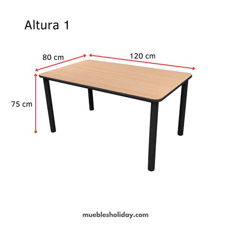 Mesa 4 patas de 120 x 80 cm - Muebles Holiday