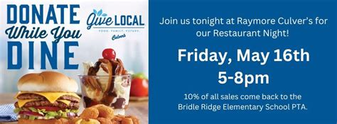 Culvers Restaurant Night , Culver's, Raymore, 16 May 2025 | AllEvents