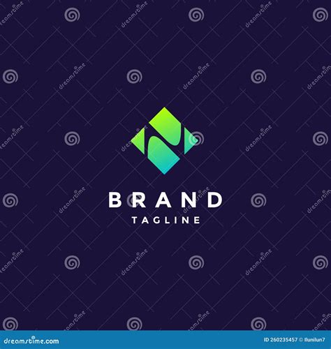 Letter N Silhouette Inside Diamond Icon Logo Design Stock Vector - Illustration of clean, blocks ...