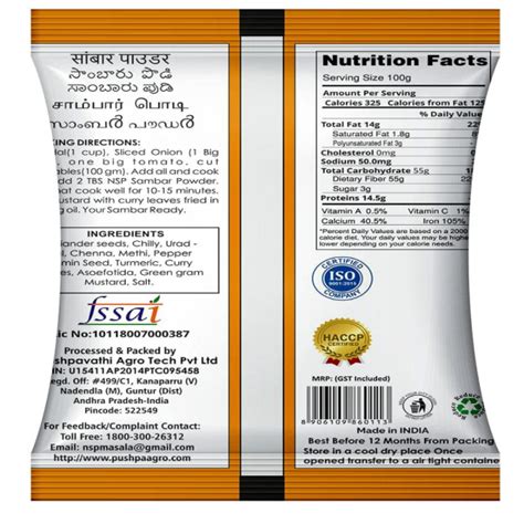 Buy Sambar Powder from NSP, Hyderabad Online | Foodwalas