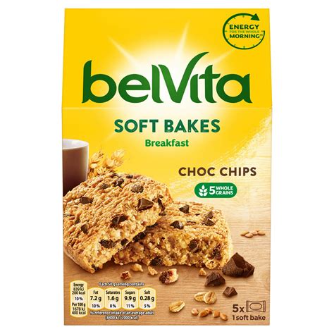 Belvita Breakfast Biscuits Soft Bakes Choc Chip 250g | Cereal Bars ...