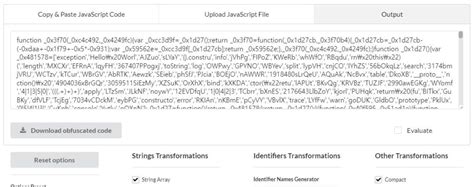 Codetangle JavaScript Obfuscator 的图像结果