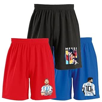 Buy Pack of 3 Boys & Girls Polyester Mesii 10 Printed Football Sports ...