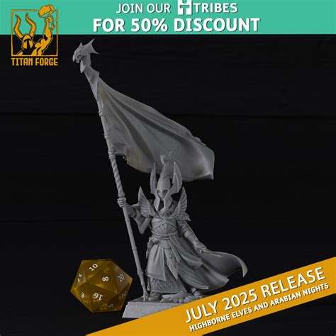 Buy Titan Forges – Highbornes Elves – Standard Bearer - My Figouz 3D ...