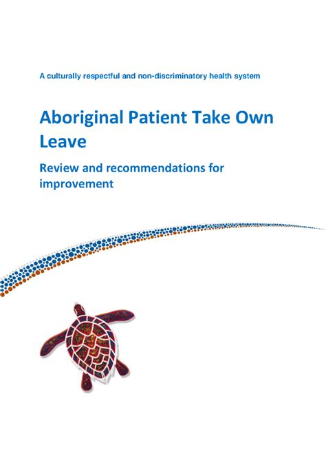 Aboriginal Health Policy: Review & Recommendations on Patient Take Own ...