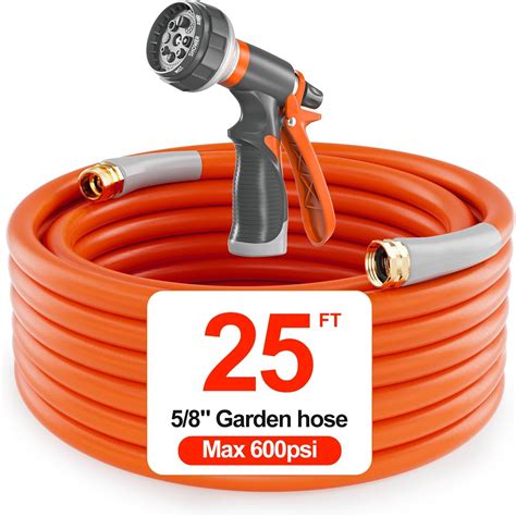 Amazon.com : 25 ft Garden Hose 25ft Water Hose Heavy Duty 5/8 in ...