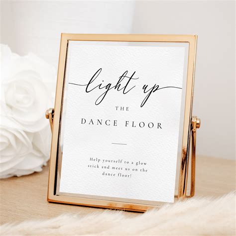 Light up the Dance Floor Wedding Sign, Let Love Glow, Glow Stick Sign ...