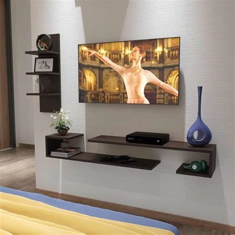 Anikaa Gulliver Engineered Wood Wall Mount TV Unit TV Stand TV Cabinet ...