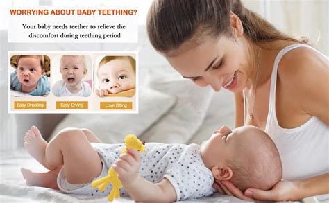 Buy Nicety Silicone Baby Teething Toy,Baby Teether for 3+ Month Old ...