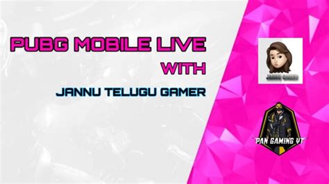 🛑 PUBG MOBILE LIVE || Game Play With JANNU TELUGU GAMER || Join Now at ...