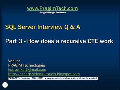 Recursive CTE Tutorials 的图像结果