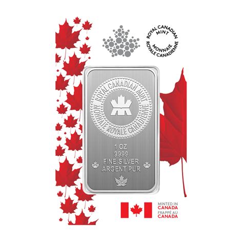 Pure Silver Bar in Proudly Canadian packaging - 1 oz. 99.99% Pure ...