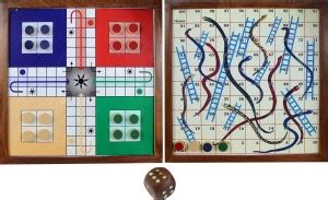 RoyaltyLane Set of 6 - Wooden Ludo Board Games Set - Magnetic Board and ...