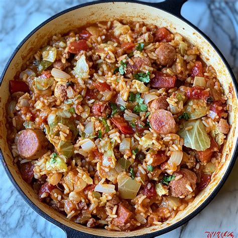 Cajun Cabbage Jambalaya - Mrsmunson.com