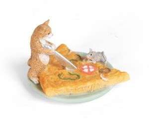 Home4U Cat & Rat eating Pizza Mini Object Decorative Showpiece - 5 cm ...