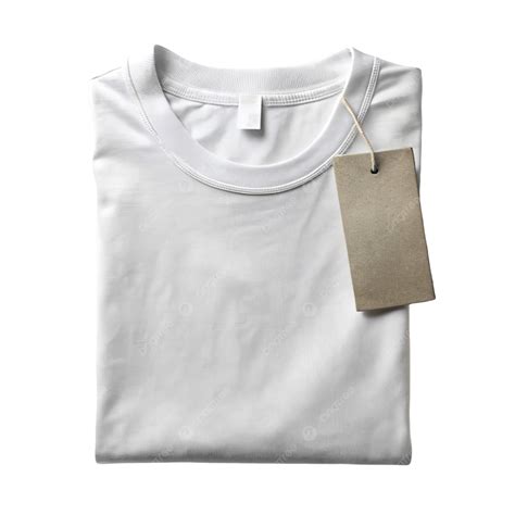 Folded T Shirt Mockups With Tags On Transparent Background, Folded, T ...