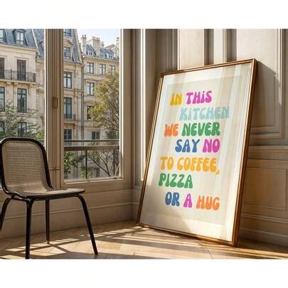 1pc Kitchen Poster | Rules | Kitchen Motto | Colorful | Stylish ...
