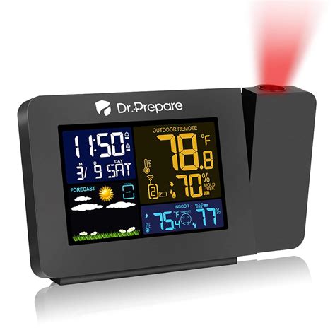 Buy Dr. Prepare Projection Alarm Clock for Bedrooms with Indoor ...