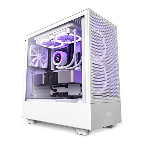 Buy Nzxt H5 Flow White | E-ATX Cabinet | Mdcomputers.in